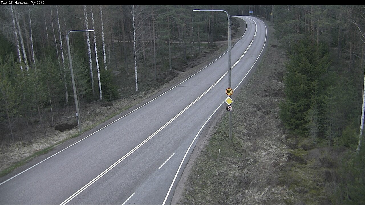 Weather Camera Image Road 26 Hamina, Pyhältö, Hamina, Kymenlaakso