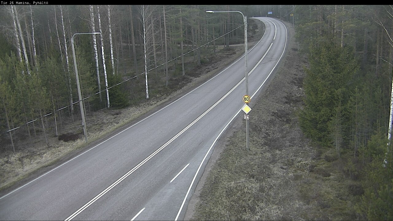Weather Camera Image Väg 26 Pyhältö, Hamina, Kymenlaakso