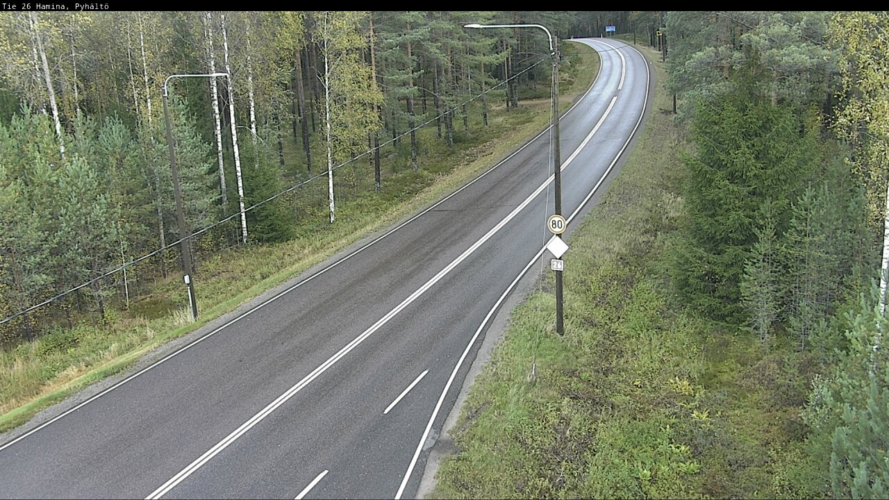 Weather Camera Image Road 26 Hamina, Pyhältö, Hamina, Kymenlaakso