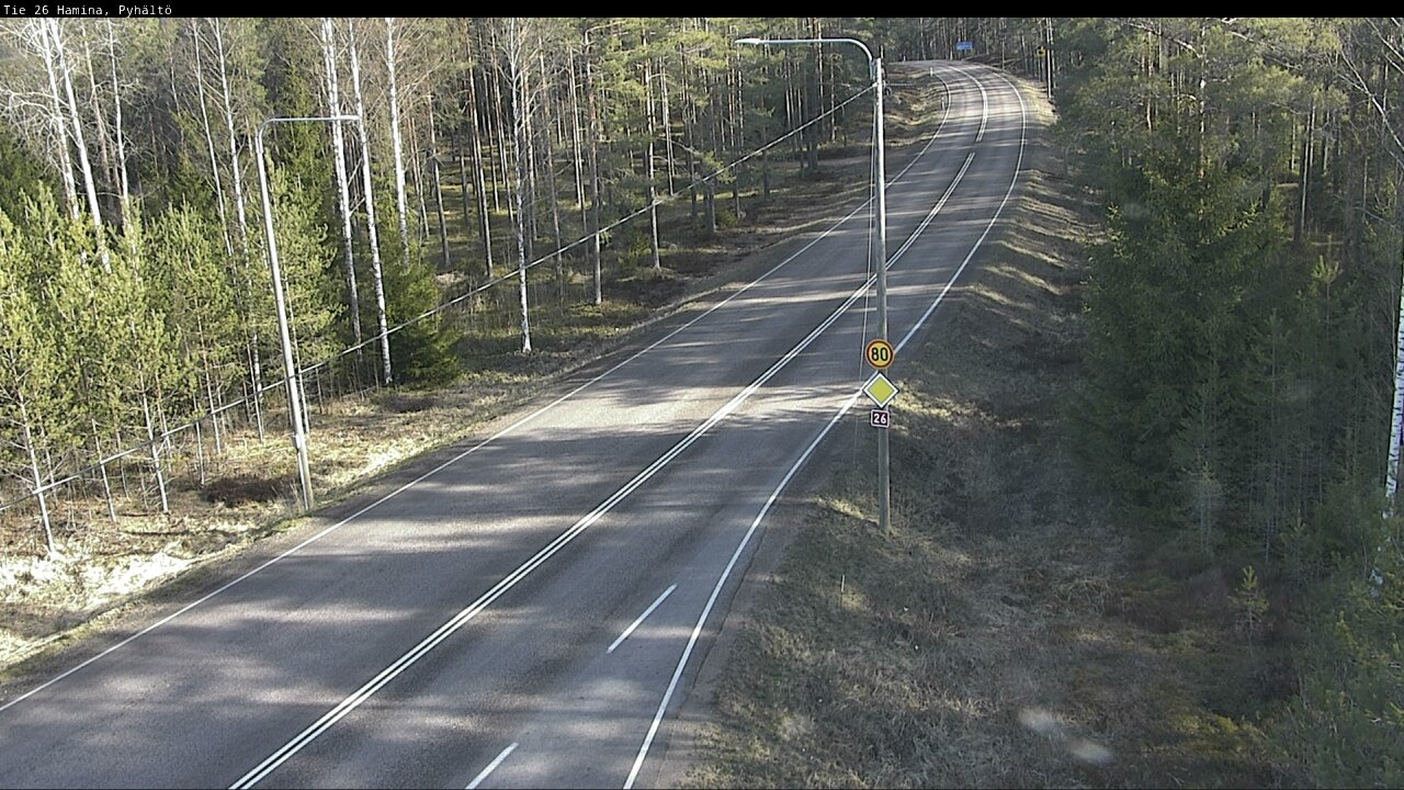 Weather Camera Image Väg 26 Pyhältö, Hamina, Kymenlaakso