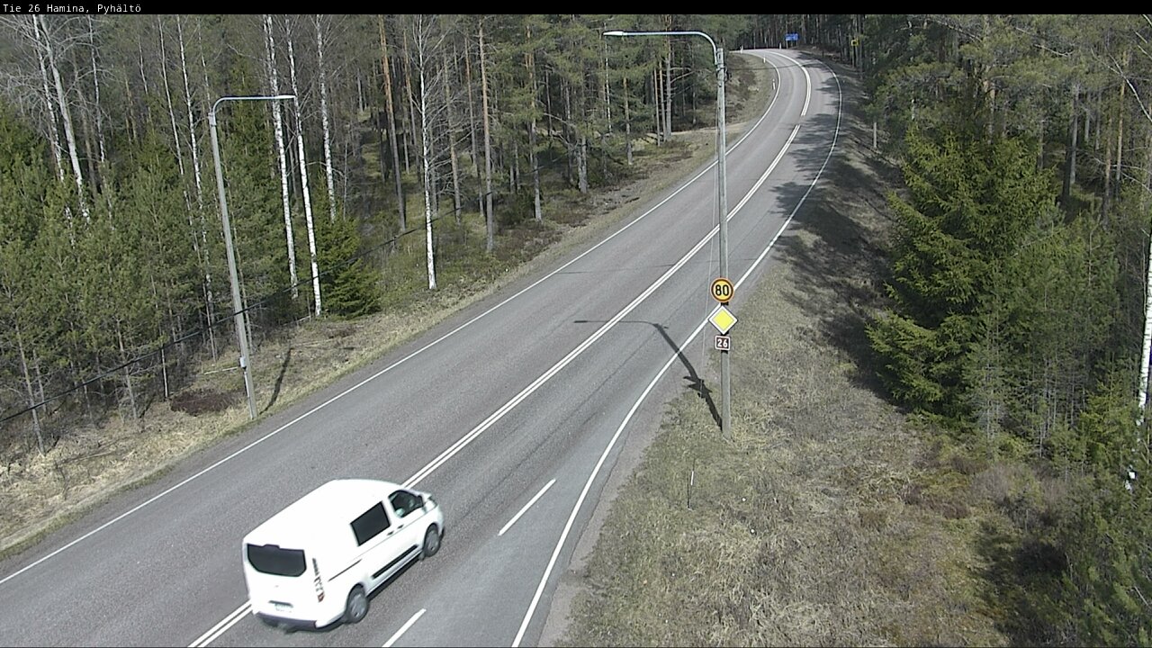 Weather Camera Image Väg 26 Pyhältö, Hamina, Kymenlaakso