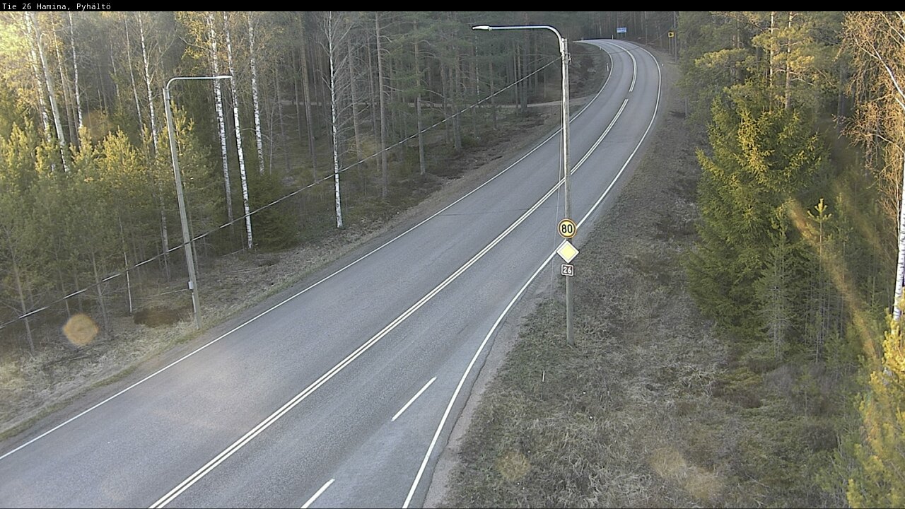 Weather Camera Image Väg 26 Pyhältö, Hamina, Kymenlaakso