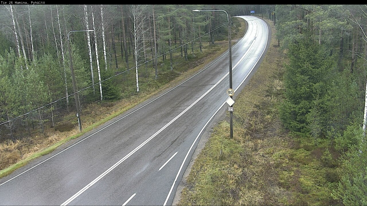 Weather Camera Image Väg 26 Pyhältö, Hamina, Kymenlaakso