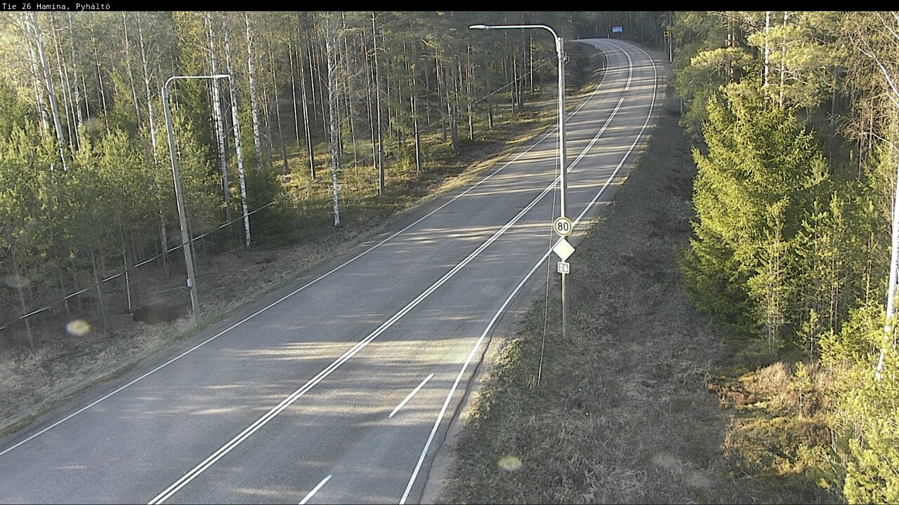 Weather Camera Image Väg 26 Pyhältö, Hamina, Kymenlaakso