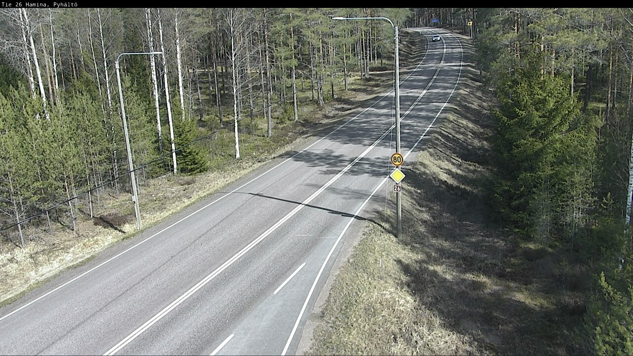 Weather Camera Image Väg 26 Pyhältö, Hamina, Kymenlaakso