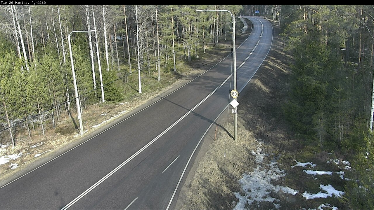 Weather Camera Image Road 26 Hamina, Pyhältö, Hamina, Kymenlaakso