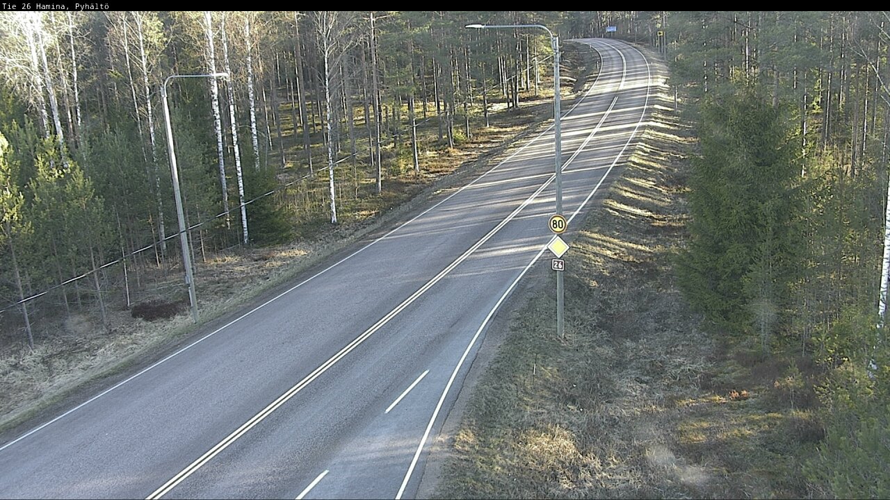 Weather Camera Image Väg 26 Pyhältö, Hamina, Kymenlaakso