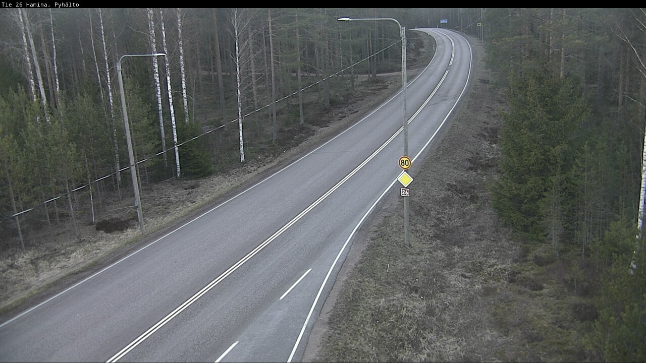 Weather Camera Image Väg 26 Pyhältö, Hamina, Kymenlaakso