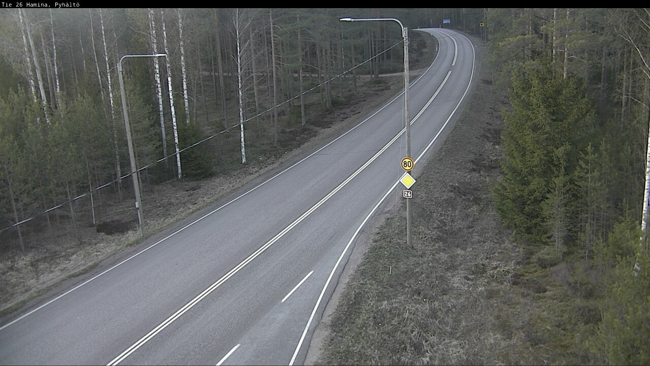 Weather Camera Image Väg 26 Pyhältö, Hamina, Kymenlaakso