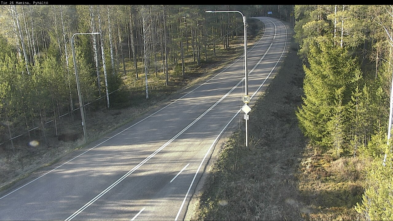 Weather Camera Image Väg 26 Pyhältö, Hamina, Kymenlaakso