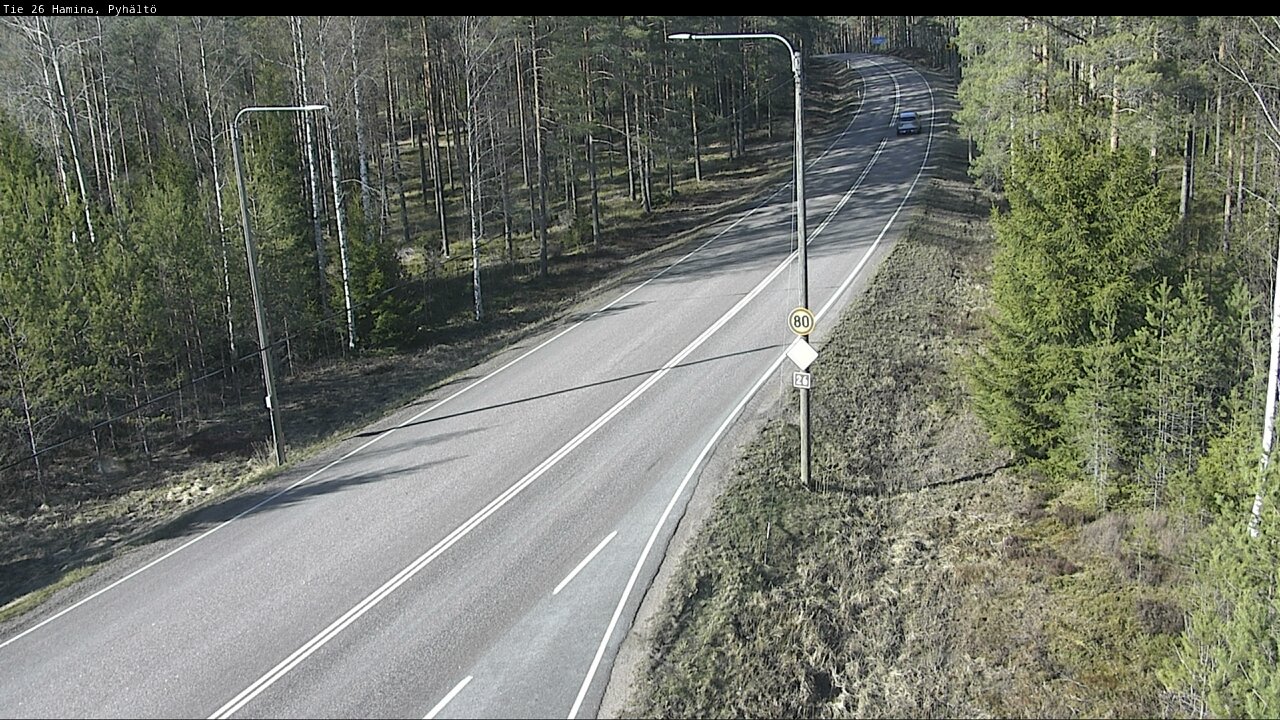 Weather Camera Image Väg 26 Pyhältö, Hamina, Kymenlaakso