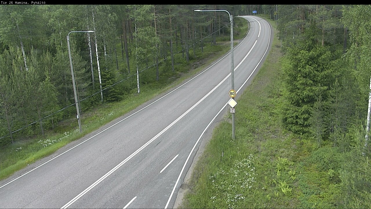 Kelikamerat Kuva Tie 26 Hamina, Pyhältö, Hamina, Kymenlaakso