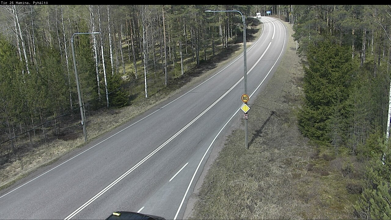 Weather Camera Image Väg 26 Pyhältö, Hamina, Kymenlaakso