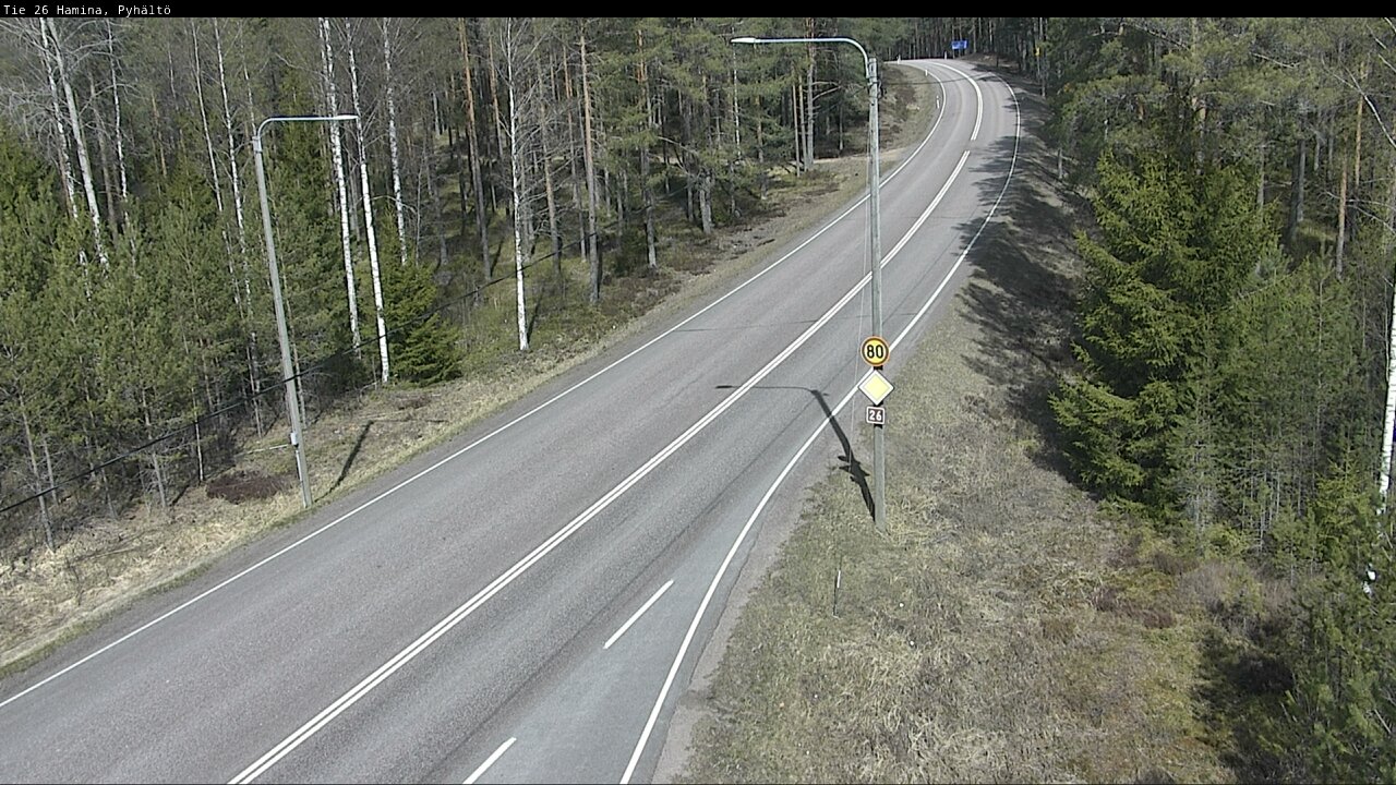 Weather Camera Image Väg 26 Pyhältö, Hamina, Kymenlaakso