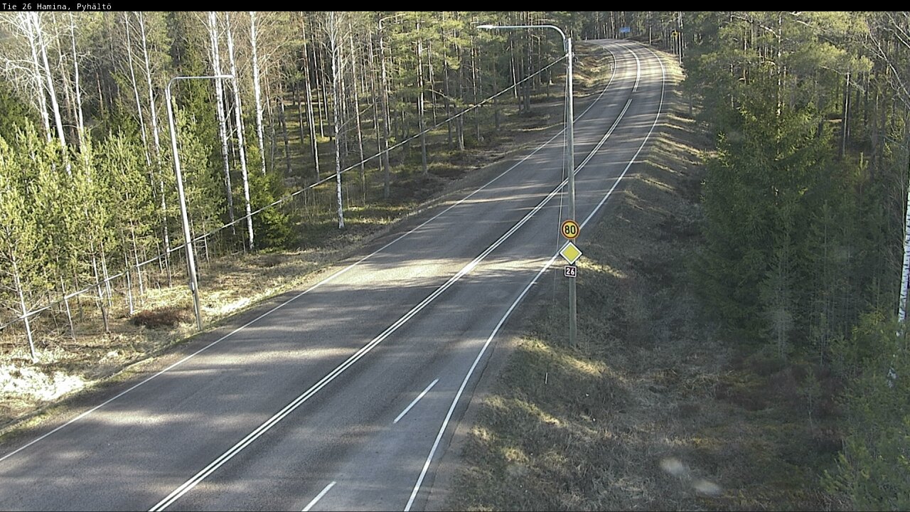 Weather Camera Image Väg 26 Pyhältö, Hamina, Kymenlaakso