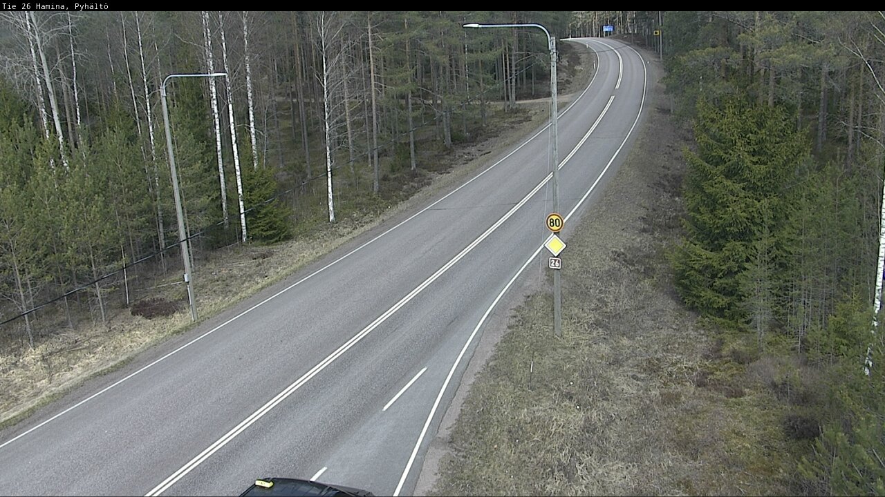 Weather Camera Image Väg 26 Pyhältö, Hamina, Kymenlaakso