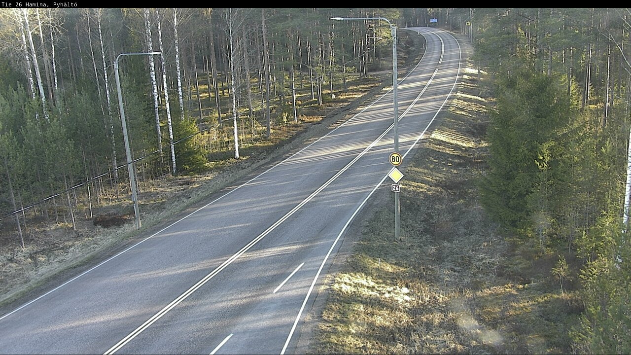 Weather Camera Image Väg 26 Pyhältö, Hamina, Kymenlaakso