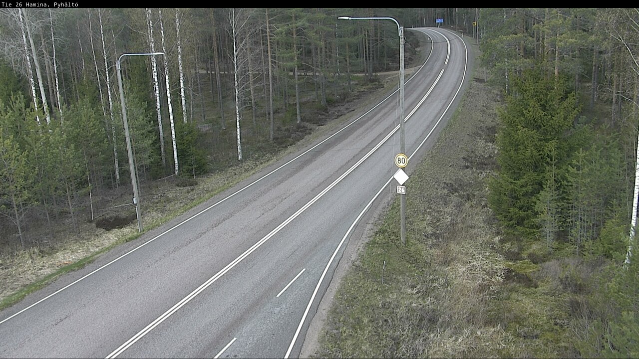 Weather Camera Image Road 26 Hamina, Pyhältö, Hamina, Kymenlaakso
