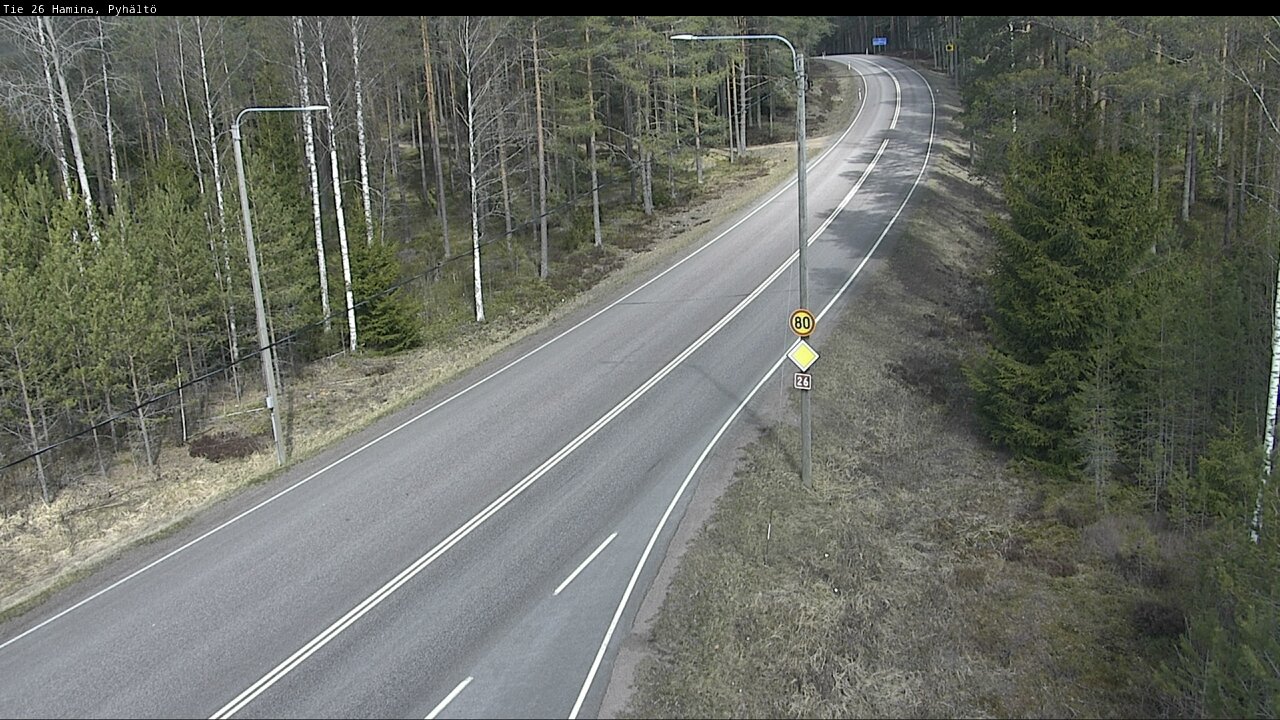 Weather Camera Image Väg 26 Pyhältö, Hamina, Kymenlaakso