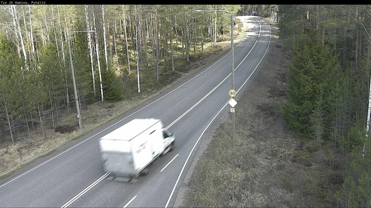 Weather Camera Image Väg 26 Pyhältö, Hamina, Kymenlaakso