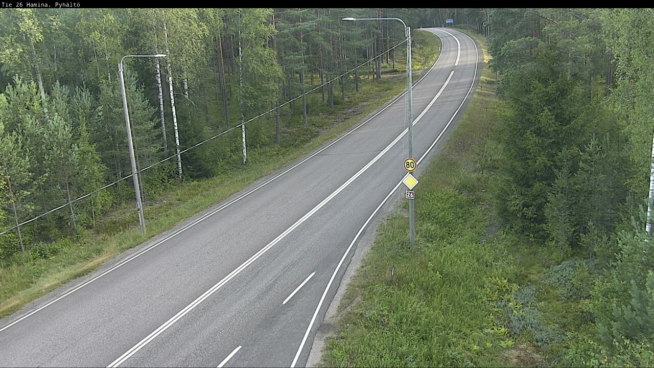 Weather Camera Image Road 26 Hamina, Pyhältö, Hamina, Kymenlaakso