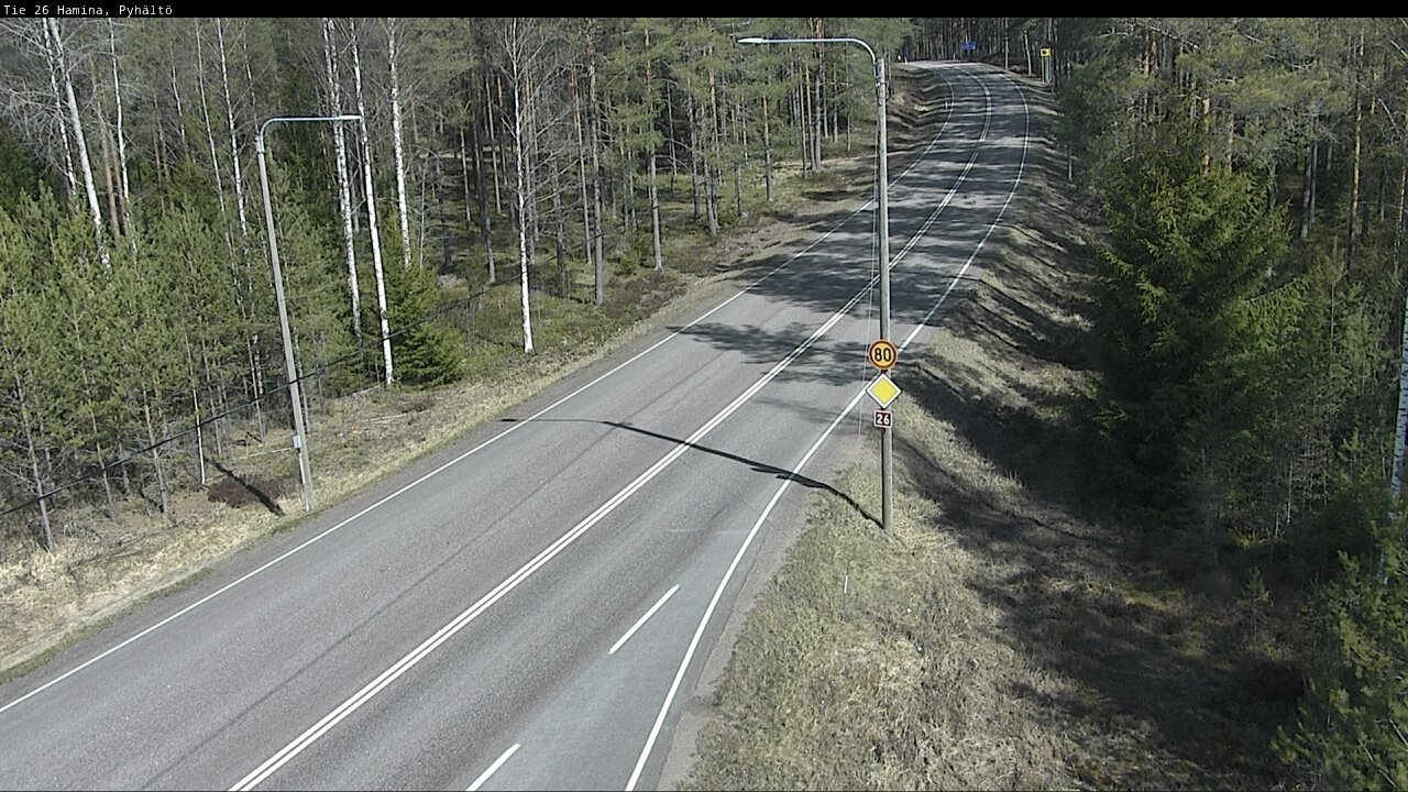 Weather Camera Image Väg 26 Pyhältö, Hamina, Kymenlaakso