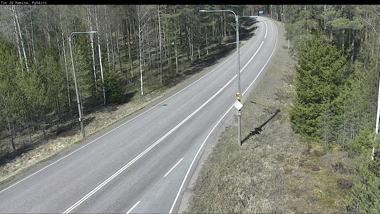 Weather Camera Image Väg 26 Pyhältö, Hamina, Kymenlaakso