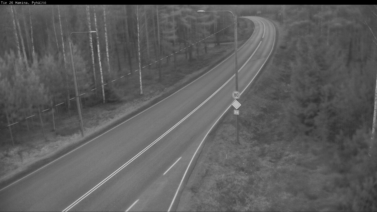 Weather Camera Image Väg 26 Pyhältö, Hamina, Kymenlaakso