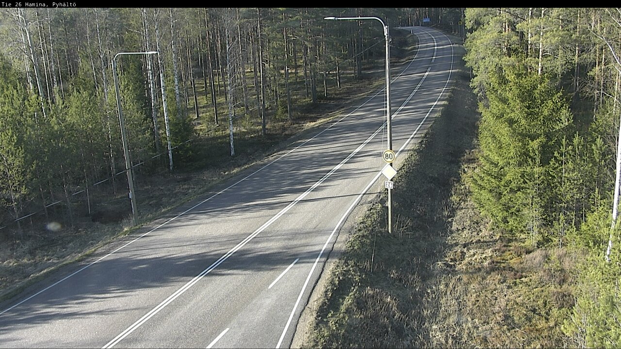Weather Camera Image Väg 26 Pyhältö, Hamina, Kymenlaakso
