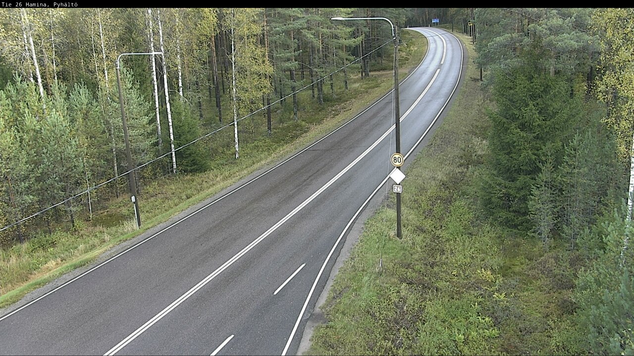 Weather Camera Image Road 26 Hamina, Pyhältö, Hamina, Kymenlaakso