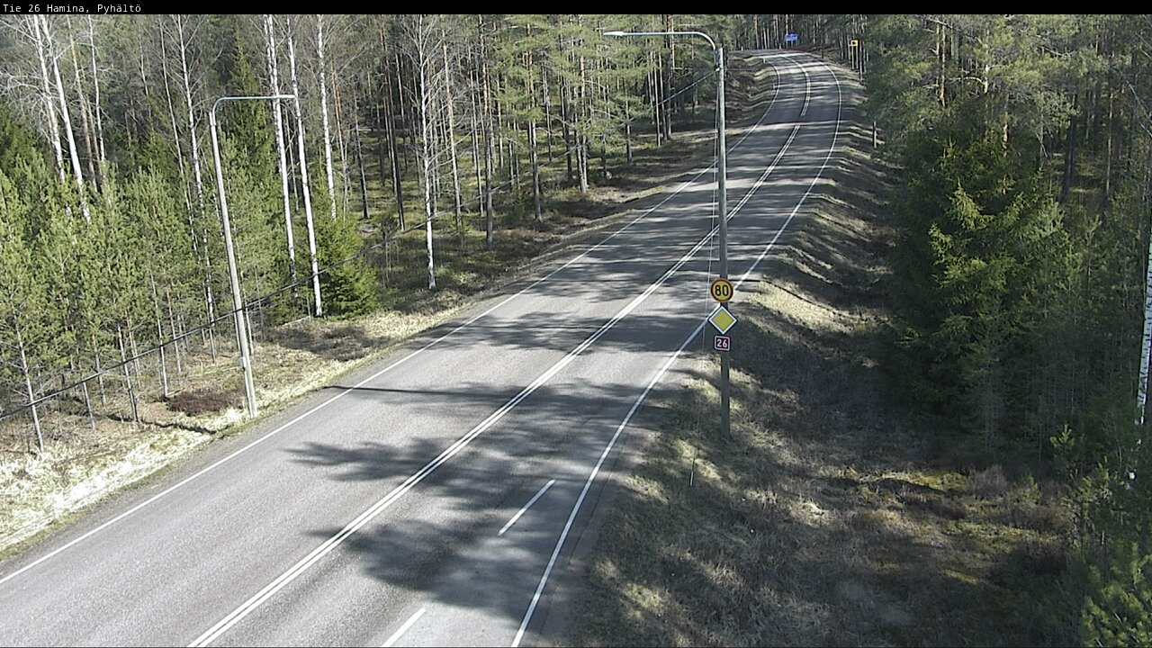 Weather Camera Image Väg 26 Pyhältö, Hamina, Kymenlaakso