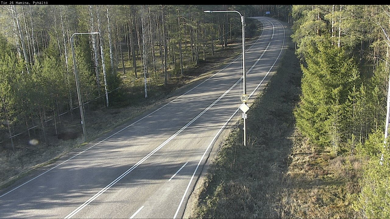 Weather Camera Image Väg 26 Pyhältö, Hamina, Kymenlaakso