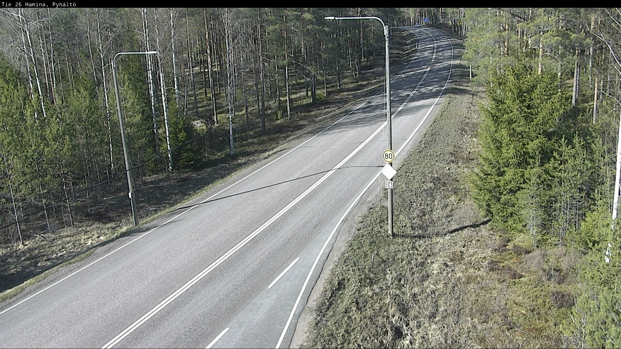 Weather Camera Image Väg 26 Pyhältö, Hamina, Kymenlaakso