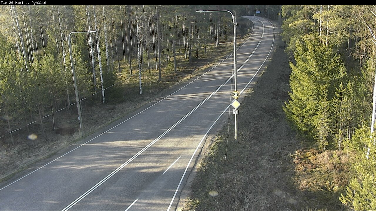 Weather Camera Image Väg 26 Pyhältö, Hamina, Kymenlaakso