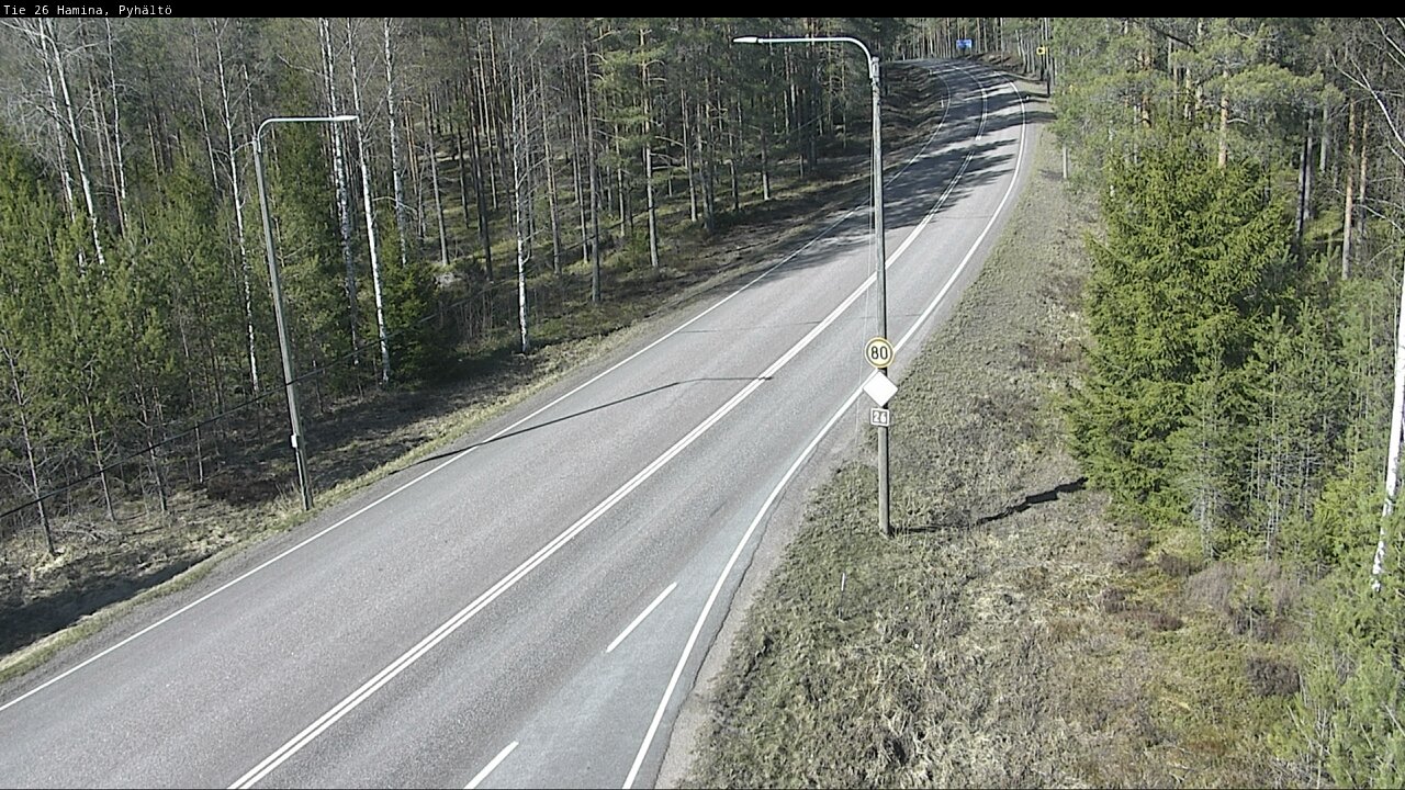 Weather Camera Image Väg 26 Pyhältö, Hamina, Kymenlaakso