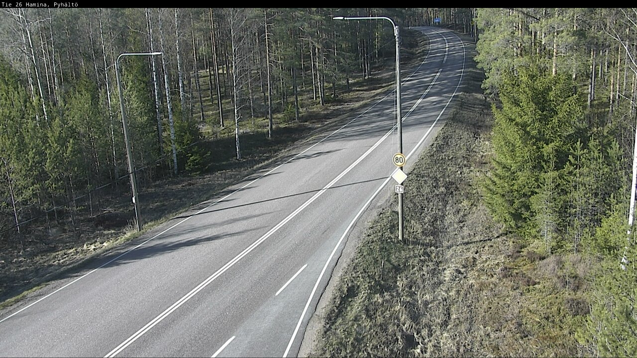 Weather Camera Image Väg 26 Pyhältö, Hamina, Kymenlaakso