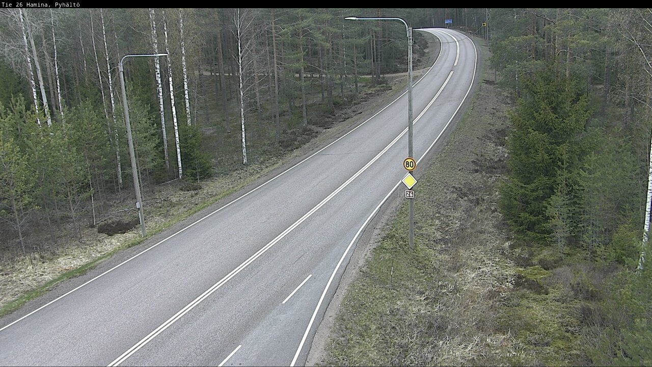 Weather Camera Image Väg 26 Pyhältö, Hamina, Kymenlaakso