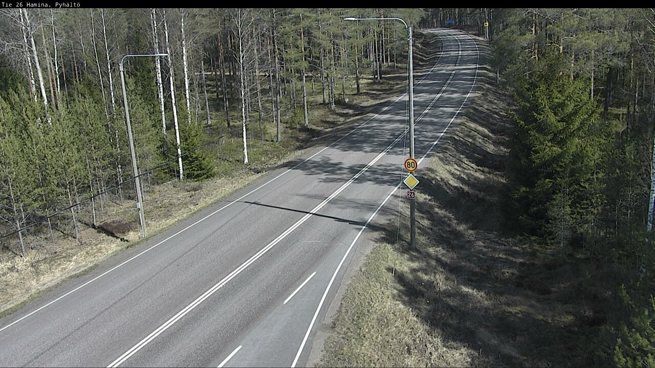 Weather Camera Image Väg 26 Pyhältö, Hamina, Kymenlaakso