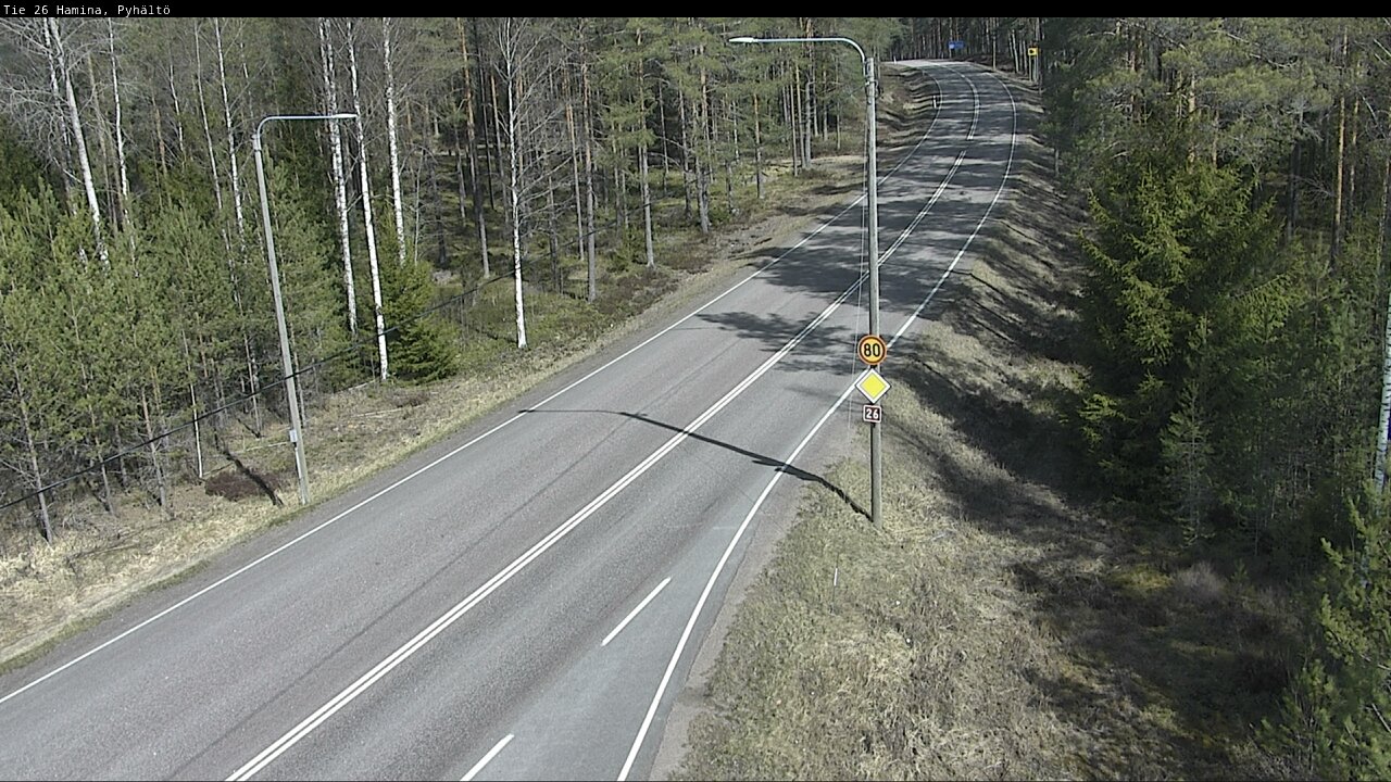 Weather Camera Image Väg 26 Pyhältö, Hamina, Kymenlaakso