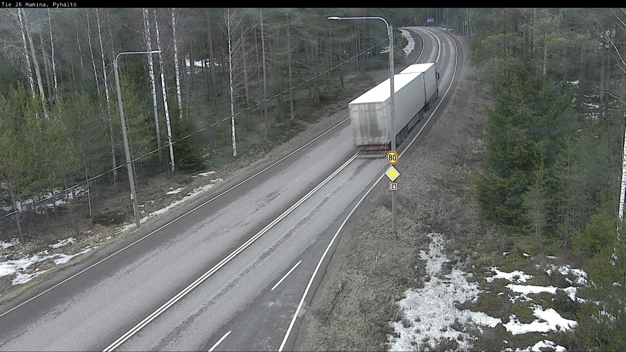 Kelikamerat Kuva Tie 26 Hamina, Pyhältö, Hamina, Kymenlaakso