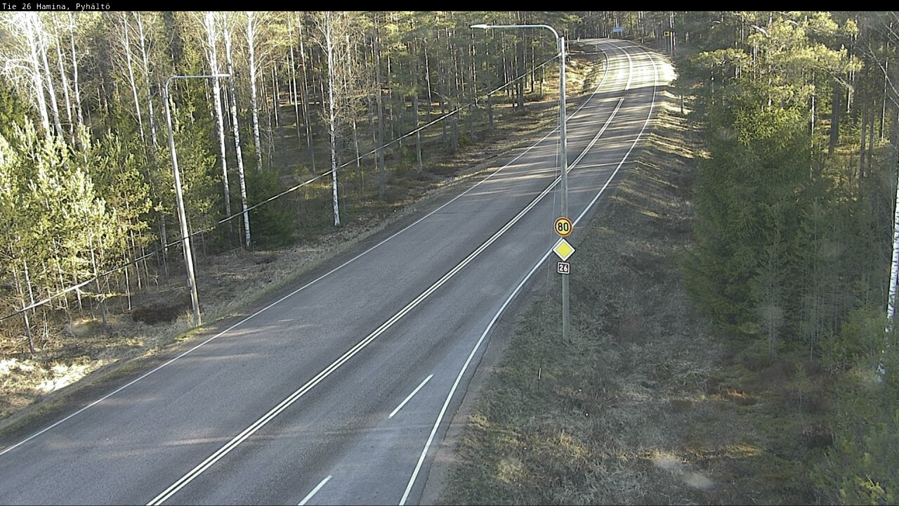 Weather Camera Image Väg 26 Pyhältö, Hamina, Kymenlaakso