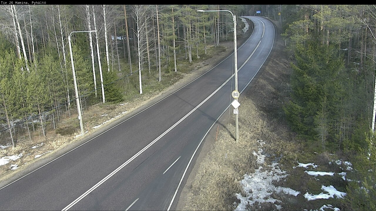 Weather Camera Image Road 26 Hamina, Pyhältö, Hamina, Kymenlaakso