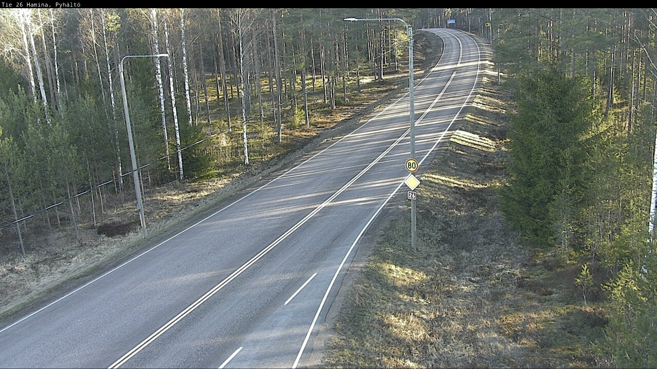 Weather Camera Image Väg 26 Pyhältö, Hamina, Kymenlaakso