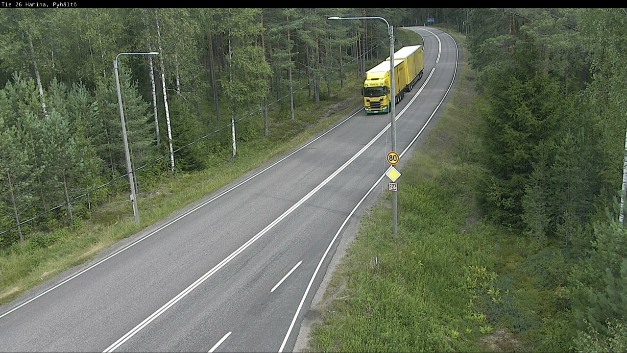 Weather Camera Image Road 26 Hamina, Pyhältö, Hamina, Kymenlaakso