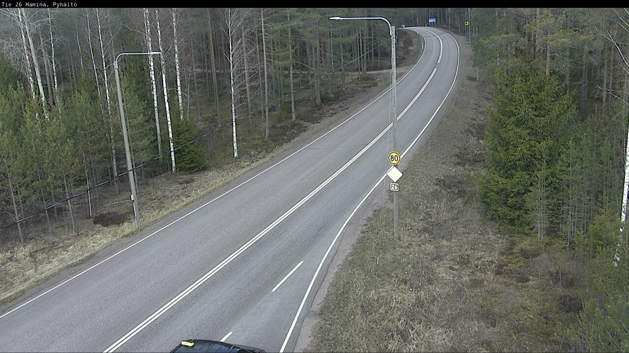 Weather Camera Image Väg 26 Pyhältö, Hamina, Kymenlaakso