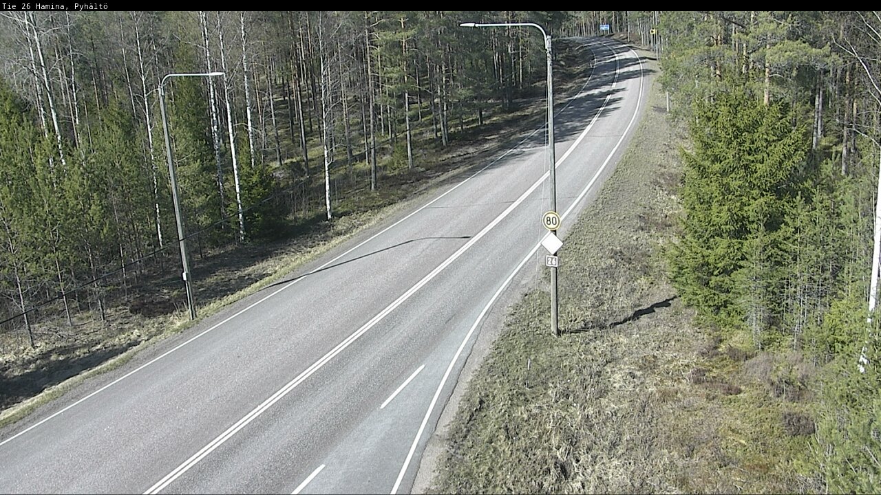 Weather Camera Image Väg 26 Pyhältö, Hamina, Kymenlaakso