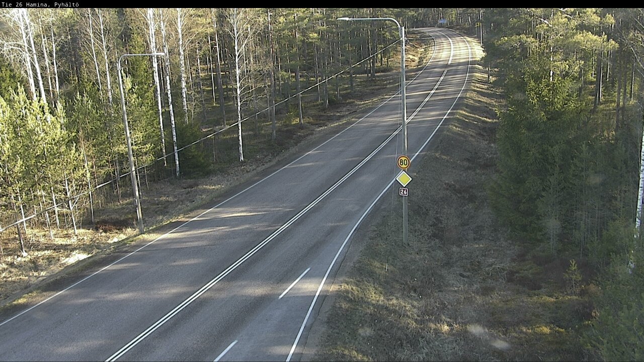 Weather Camera Image Väg 26 Pyhältö, Hamina, Kymenlaakso