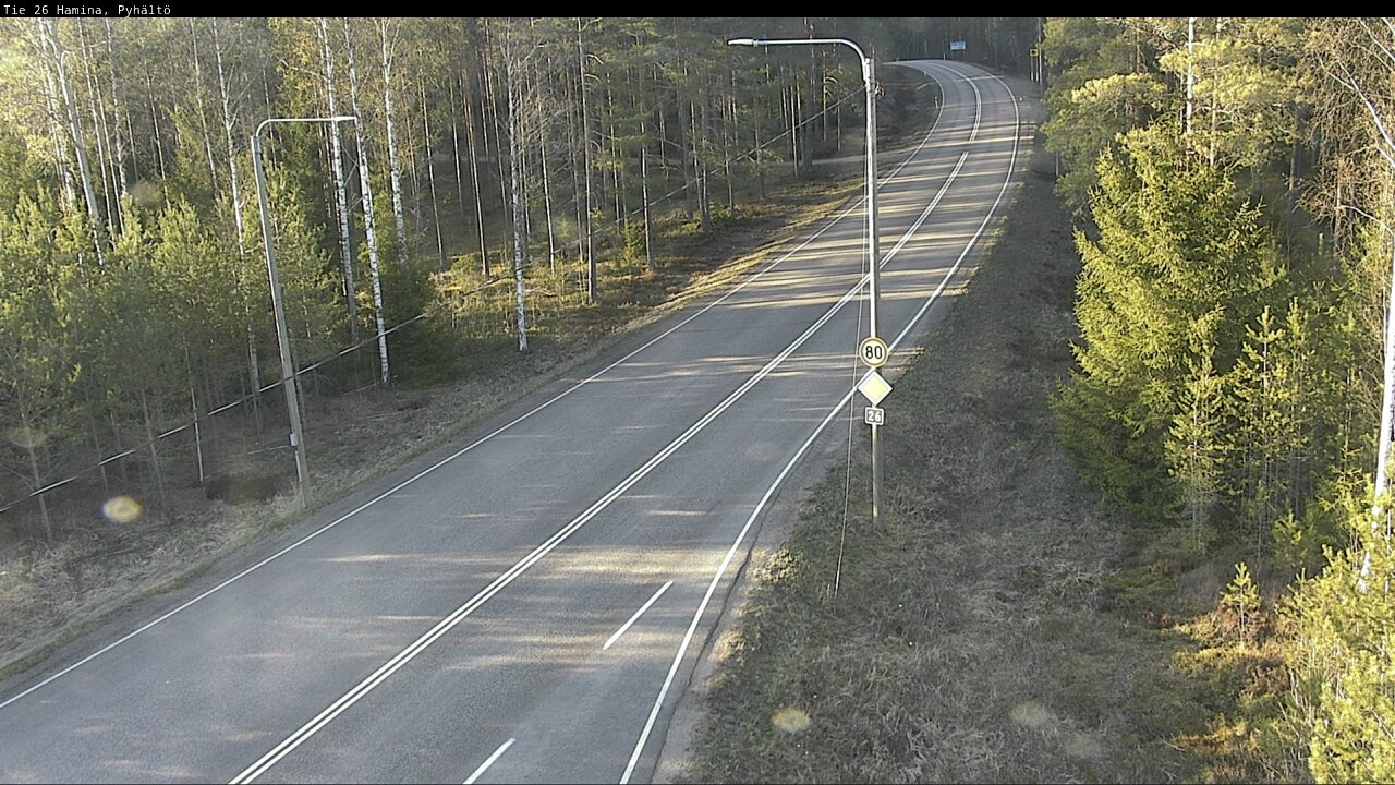 Weather Camera Image Väg 26 Pyhältö, Hamina, Kymenlaakso