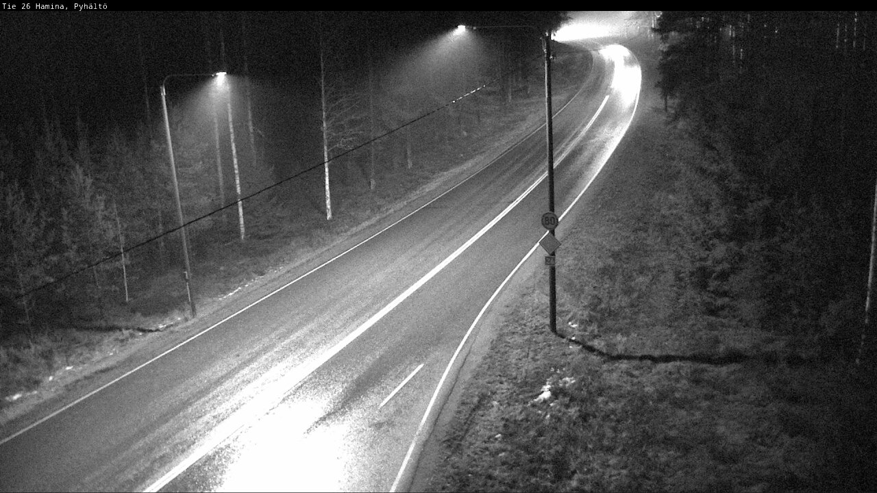 Weather Camera Image Väg 26 Pyhältö, Hamina, Kymenlaakso