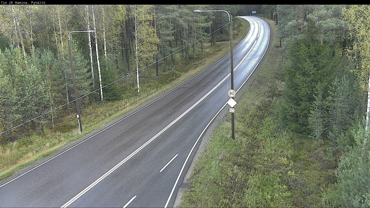 Weather Camera Image Road 26 Hamina, Pyhältö, Hamina, Kymenlaakso